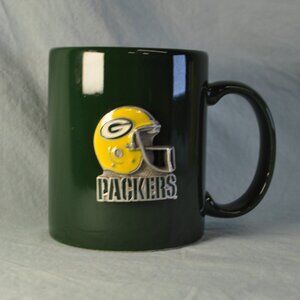 *BOGO mugs* 12 oz mug green pay packers pewter logo (w1267)